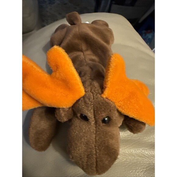 1993 TY Beanie Baby Chocolate the Moose Retired Vintage Soft Plush Collectible - Picture 1 of 2